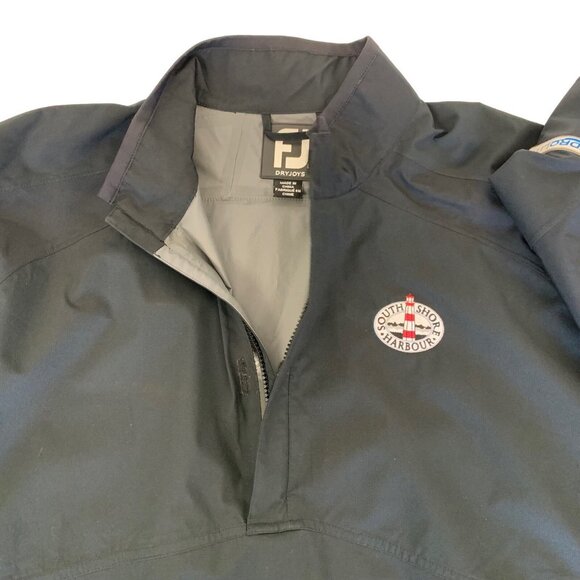 FJ Dryjoys Mens Polo Shirt Large Black Golf Performance Short Sleeve - Picture 3 of 6